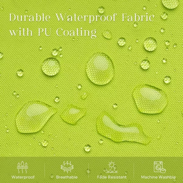 Phantoscope Pack of 2 Outdoor Waterproof Throw Pillow Covers Decorative Square Cushion Case Patio Pillows for Couch Tent Sunbrella 18x18 YellowLime Green