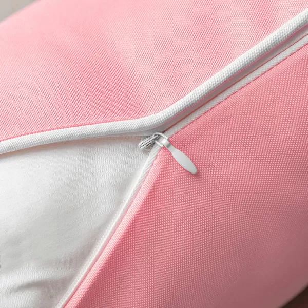 Phantoscope Pack of 2 Outdoor Waterproof Throw Pillow Covers Decorative Square Cushion Case Patio Pillows for Couch Tent Sunbrella 18x18 YellowPink