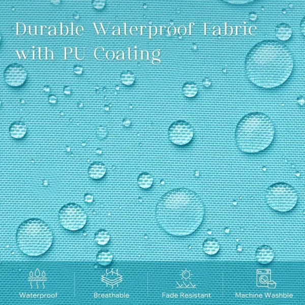 Phantoscope Pack of 2 Outdoor Waterproof Throw Pillow Covers Decorative Square Cushion Case Patio Pillows for Couch Tent Sunbrella 18x18 YellowSky Blue