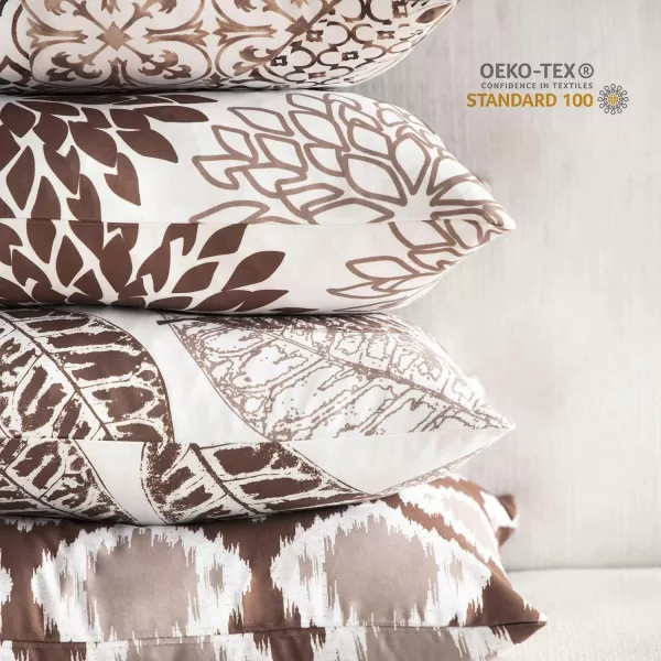 Phantoscope Set of 4 New Living Series Halloween Velvet Pillows Leaf Geometric Throw Decorative Fall Velvet Pillow Cover Cushion Cover Orange and Black 18 x 18 inches 45 x 45 cmCaramel