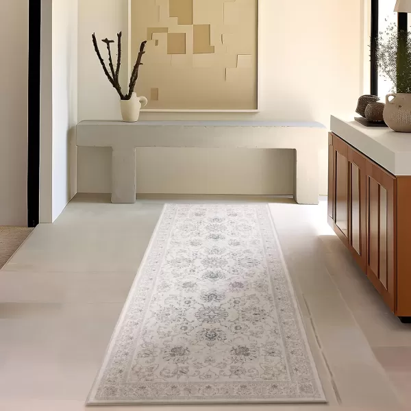 Phantoscope Vintage Collection Area Rug 6x9  Large Living Room Rug  Washable Rug Boho Rugs NonSlip for Bedroom Dining Room LowPile Floor Carpet Distressed Accent Rug BeigeNeutralBeigeNeutral