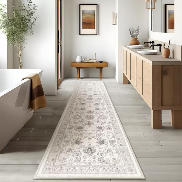 Phantoscope Vintage Collection Area Rug 6x9  Large Living Room Rug  Washable Rug Boho Rugs NonSlip for Bedroom Dining Room LowPile Floor Carpet Distressed Accent Rug BeigeNeutralBeigeNeutral