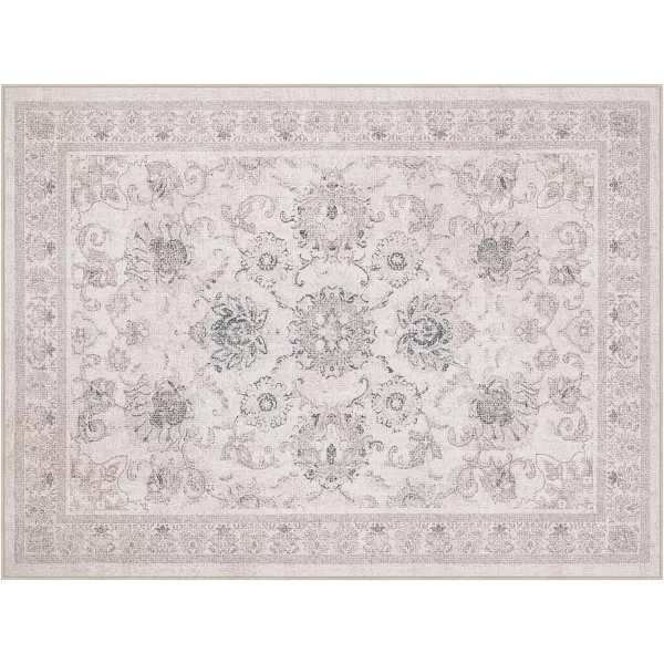 Phantoscope Vintage Collection Area Rug 6x9  Large Living Room Rug  Washable Rug Boho Rugs NonSlip for Bedroom Dining Room LowPile Floor Carpet Distressed Accent Rug BeigeNeutralBeigeNeutral
