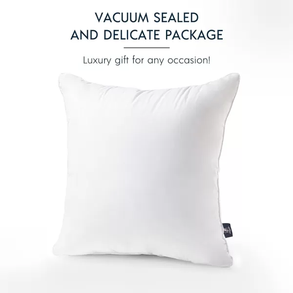 Phantoscope 18x18 Pillow Insert  Throw Pillow Insert with 100 Cotton Cover  18 Inch Square Form Microfiber Pillow Sham Stuffer  Couch Cushion Pillow 1 Count Pack of 1White