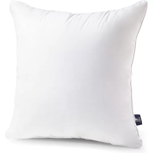 Phantoscope 18x18 Pillow Insert  Throw Pillow Insert with 100 Cotton Cover  18 Inch Square Form Microfiber Pillow Sham Stuffer  Couch Cushion Pillow 1 Count Pack of 1White