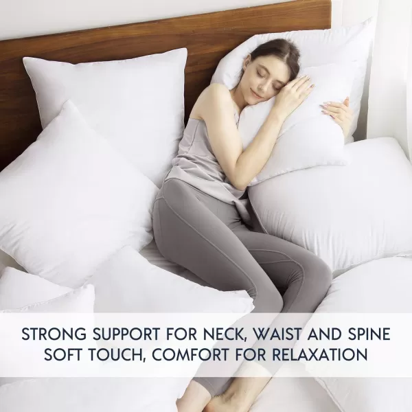 Phantoscope 18x18 Pillow Insert  Throw Pillow Insert with 100 Cotton Cover  18 Inch Square Form Microfiber Pillow Sham Stuffer  Couch Cushion Pillow 1 Count Pack of 1White