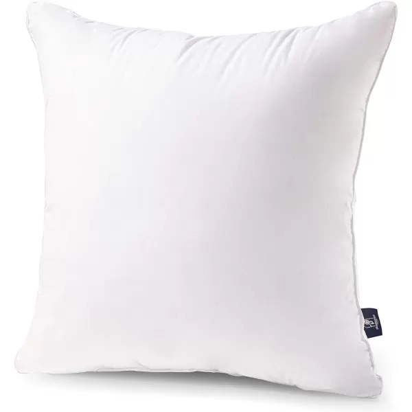 Phantoscope 18x18 Pillow Insert  Throw Pillow Insert with 100 Cotton Cover  18 Inch Square Form Microfiber Pillow Sham Stuffer  Couch Cushion Pillow 1 Count Pack of 1White