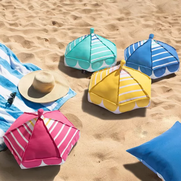 Phantoscope Outdoor Umbrella Shaped Throw Pillow Decorative Waterproof Pillows for Outdoor Patio Furniture Beach Cushion Pillows Blue 18x18x12 InchesBlue