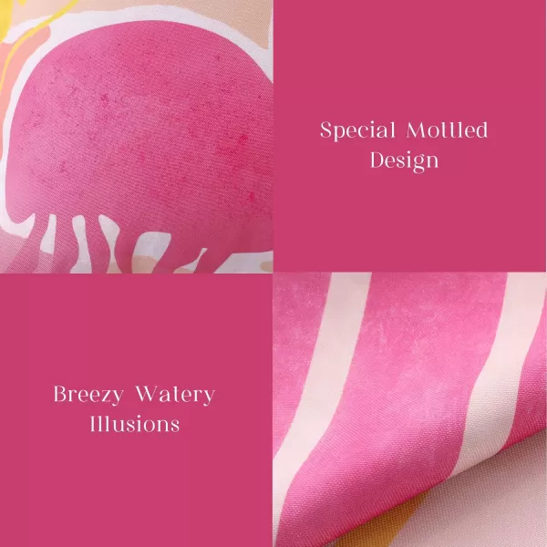 Phantoscope Pack of 2 Outdoor Waterproof Pillow Covers Decorative Jellyfish Design Outdoor Pillows for Patio Furniture Cushion Cases for Couch Tent Sunbrella Yellow 18x18 InchesJellyfishhot Pink