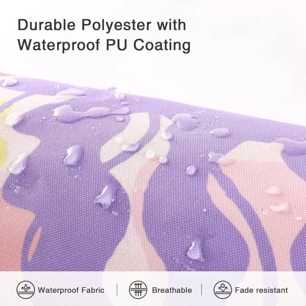 Phantoscope Pack of 2 Outdoor Waterproof Pillow Covers Decorative Jellyfish Design Outdoor Pillows for Patio Furniture Cushion Cases for Couch Tent Sunbrella Yellow 18x18 InchesJellyfishyellow