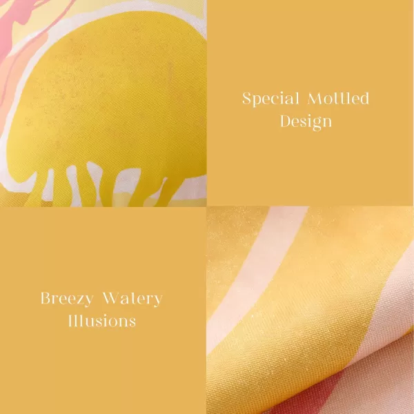 Phantoscope Pack of 2 Outdoor Waterproof Pillow Covers Decorative Jellyfish Design Outdoor Pillows for Patio Furniture Cushion Cases for Couch Tent Sunbrella Yellow 18x18 InchesJellyfishyellow