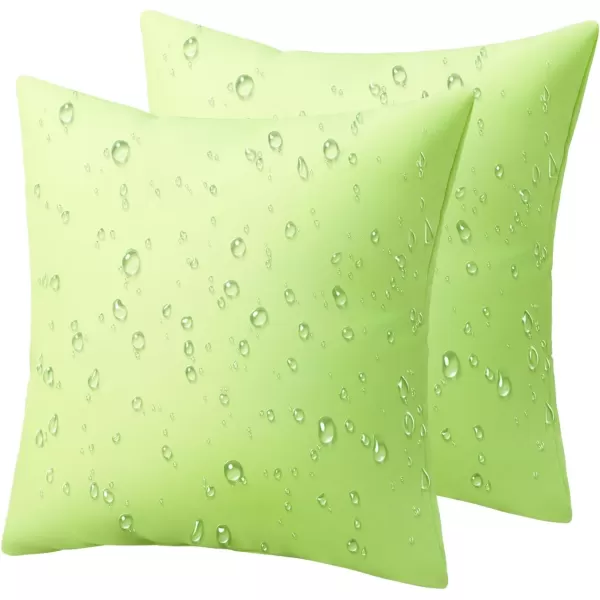Phantoscope Pack of 4 Premium Dual Usage Outdoor Pillow Inserts Waterproof Throw Pillows No Cover Needed Colorful Decorative Couch Sham Cushion Stuffer Patio Couch Tent Light Blue 18 x 18 InchesLight Green