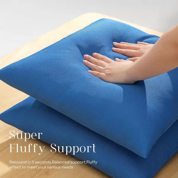 Phantoscope Pack of 4 Premium Dual Usage Outdoor Pillow Inserts Waterproof Throw Pillows No Cover Needed Colorful Decorative Couch Sham Cushion Stuffer Patio Couch Tent Light Blue 18 x 18 InchesBlue