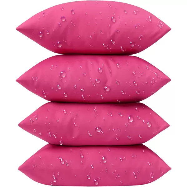 Phantoscope Pack of 4 Premium Dual Usage Outdoor Pillow Inserts Waterproof Throw Pillows No Cover Needed Colorful Decorative Couch Sham Cushion Stuffer Patio Couch Tent Light Blue 18 x 18 InchesPink