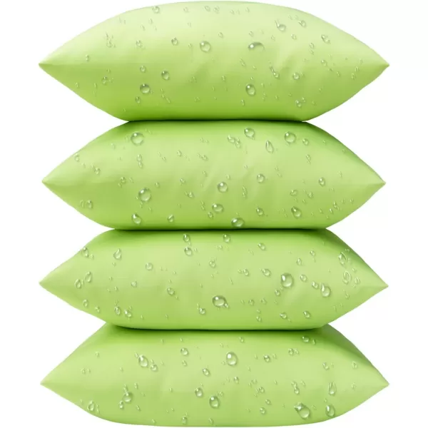 Phantoscope Pack of 4 Premium Dual Usage Outdoor Pillow Inserts Waterproof Throw Pillows No Cover Needed Colorful Decorative Couch Sham Cushion Stuffer Patio Couch Tent Light Blue 18 x 18 InchesLight Green