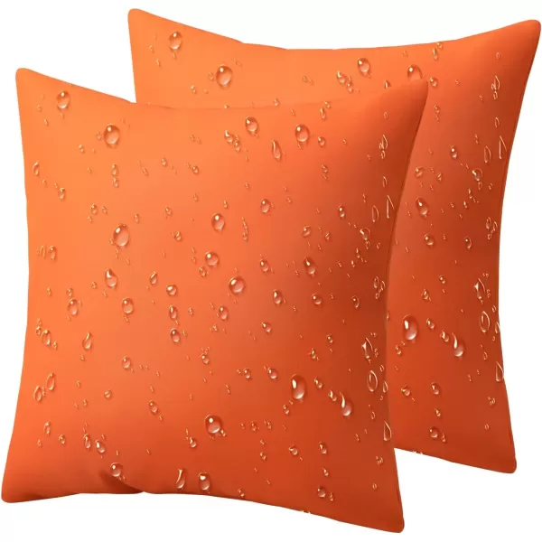 Phantoscope Pack of 4 Premium Dual Usage Outdoor Pillow Inserts Waterproof Throw Pillows No Cover Needed Colorful Decorative Couch Sham Cushion Stuffer Patio Couch Tent Light Blue 18 x 18 InchesOrange