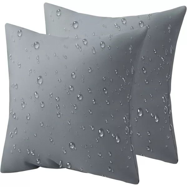 Phantoscope Pack of 4 Premium Dual Usage Outdoor Pillow Inserts Waterproof Throw Pillows No Cover Needed Colorful Decorative Couch Sham Cushion Stuffer Patio Couch Tent Light Blue 18 x 18 InchesGray