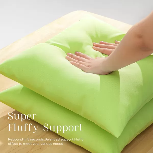 Phantoscope Pack of 4 Premium Dual Usage Outdoor Pillow Inserts Waterproof Throw Pillows No Cover Needed Colorful Decorative Couch Sham Cushion Stuffer Patio Couch Tent Light Blue 18 x 18 InchesLight Green