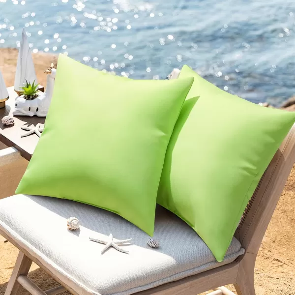 Phantoscope Pack of 4 Premium Dual Usage Outdoor Pillow Inserts Waterproof Throw Pillows No Cover Needed Colorful Decorative Couch Sham Cushion Stuffer Patio Couch Tent Light Blue 18 x 18 InchesLight Green
