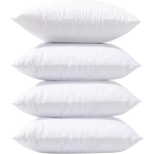 Phantoscope Pillow Inserts Hypoallergenic 100 Virgin Fiber Square Form Microfiber Throw Pillow Inserts Couch Bed Pillows 45x45 cm 18x18 Inch Pack of 4White