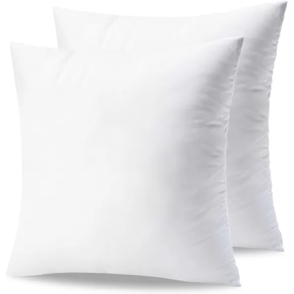 Phantoscope Pillow Inserts Hypoallergenic 100 Virgin Fiber Square Form Microfiber Throw Pillow Inserts Couch Bed Pillows 45x45 cm 18x18 Inch Pack of 4White