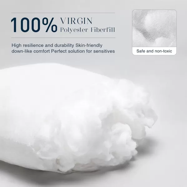 Phantoscope Pillow Inserts Hypoallergenic 100 Virgin Fiber Square Form Microfiber Throw Pillow Inserts Couch Bed Pillows 45x45 cm 18x18 Inch Pack of 4White