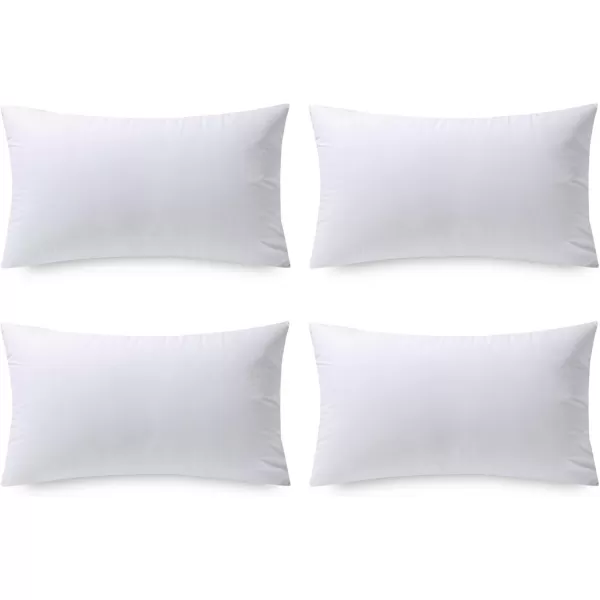 Phantoscope Pillow Inserts Hypoallergenic 100 Virgin Fiber Square Form Microfiber Throw Pillow Inserts Couch Bed Pillows 45x45 cm 18x18 Inch Pack of 4White