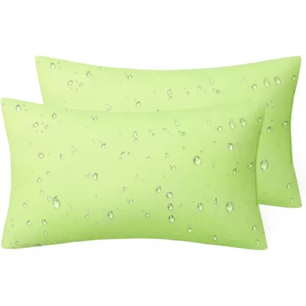 Phantoscope Pack of 4 Premium Dual Usage Outdoor Pillow Inserts Waterproof Throw Pillows No Cover Needed Colorful Decorative Couch Sham Cushion Stuffer Patio Couch Tent Light Blue 18 x 18 InchesLight Green