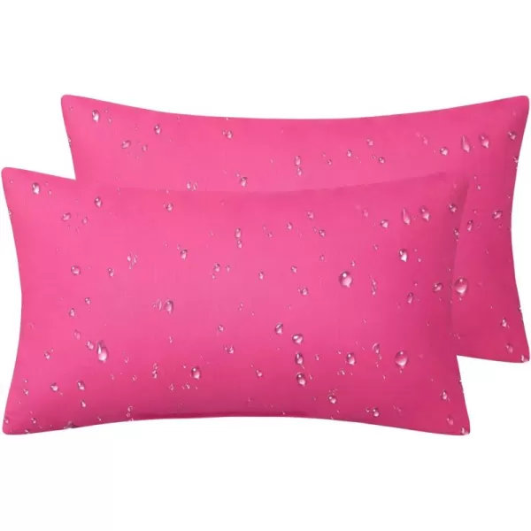 Phantoscope Pack of 4 Premium Dual Usage Outdoor Pillow Inserts Waterproof Throw Pillows No Cover Needed Colorful Decorative Couch Sham Cushion Stuffer Patio Couch Tent Light Blue 18 x 18 InchesPink