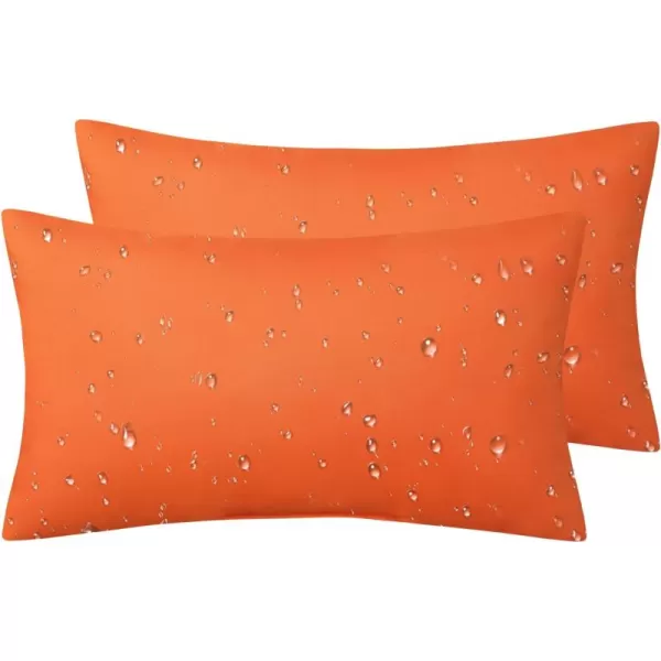 Phantoscope Pack of 4 Premium Dual Usage Outdoor Pillow Inserts Waterproof Throw Pillows No Cover Needed Colorful Decorative Couch Sham Cushion Stuffer Patio Couch Tent Light Blue 18 x 18 InchesOrange