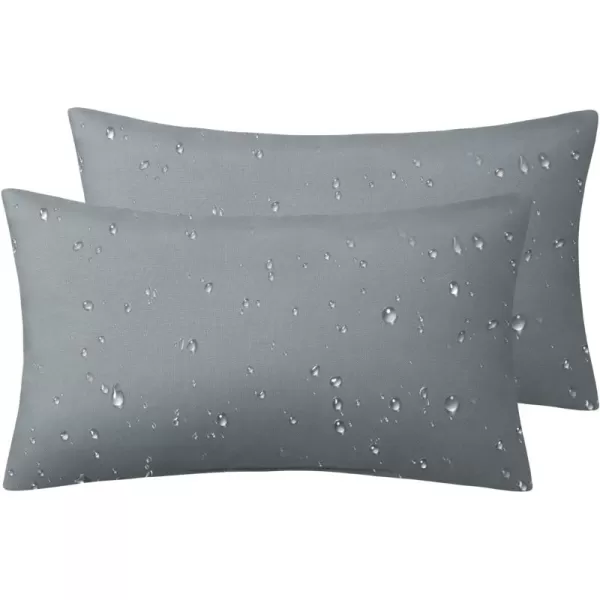 Phantoscope Pack of 4 Premium Dual Usage Outdoor Pillow Inserts Waterproof Throw Pillows No Cover Needed Colorful Decorative Couch Sham Cushion Stuffer Patio Couch Tent Light Blue 18 x 18 InchesGray