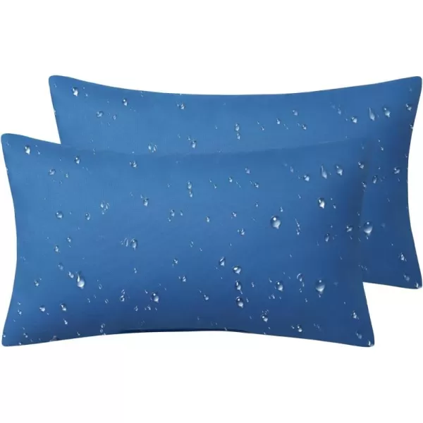 Phantoscope Pack of 4 Premium Dual Usage Outdoor Pillow Inserts Waterproof Throw Pillows No Cover Needed Colorful Decorative Couch Sham Cushion Stuffer Patio Couch Tent Light Blue 18 x 18 InchesBlue