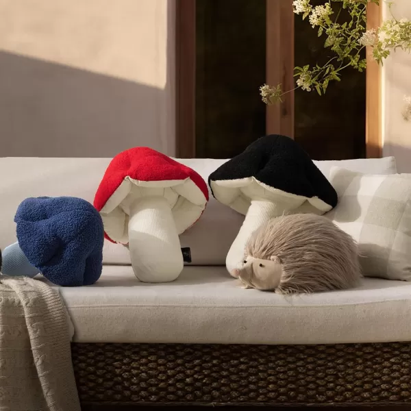 Phantoscope Mushroom Shaped Throw Pillow Teddy Fleece Soft Mushroom Decorative pillows Cute 3D shaped Cushion for Couch Sofa Bed Chair Dark Coffee16 x 14 inchesBeige