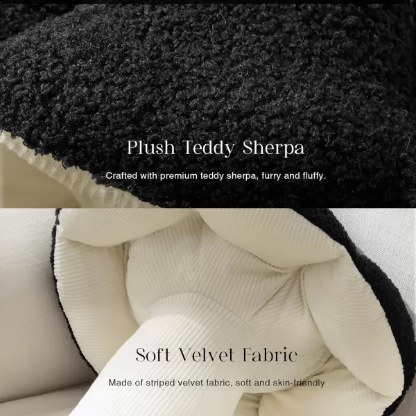 Phantoscope Mushroom Shaped Throw Pillow Teddy Fleece Soft Mushroom Decorative pillows Cute 3D shaped Cushion for Couch Sofa Bed Chair Dark Coffee16 x 14 inchesBlack