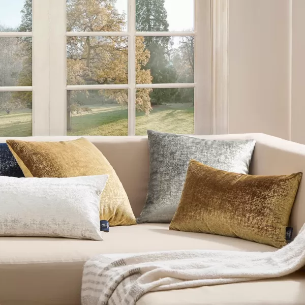 Phantoscope Pack of 2 Sparkling Velvet Decorative Solid Throw Decorative Pillow Cover Soft Gold Glitter Square Cushion Cover Pillowcase for Couch Bed and Chair Gold 18 x 18 inches 45 x 45 cmGray and Silver