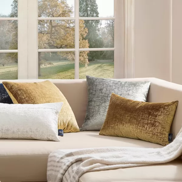 Phantoscope Pack of 2 Sparkling Velvet Decorative Solid Throw Decorative Pillow Cover Soft Gold Glitter Square Cushion Cover Pillowcase for Couch Bed and Chair Gold 18 x 18 inches 45 x 45 cmGold