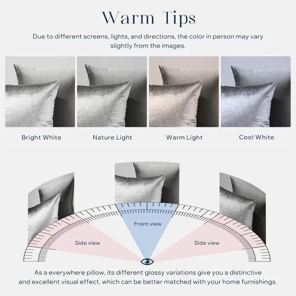 Phantoscope Pack of 2 Sparkling Velvet Decorative Solid Throw Decorative Pillow Cover Soft Gold Glitter Square Cushion Cover Pillowcase for Couch Bed and Chair Gold 18 x 18 inches 45 x 45 cmGray and Silver