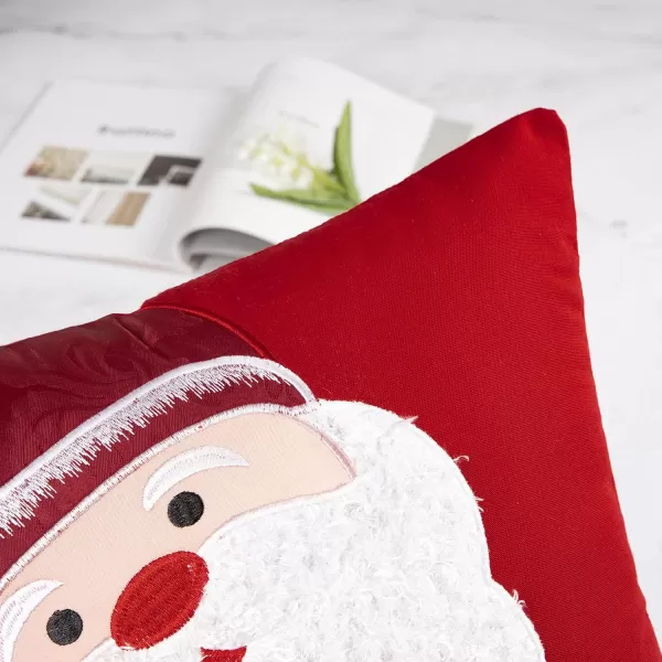 Phantoscope Pack of 4 Merry Christmas Decorative Soft Velvet Throw Pillow Cover with Snowflake Elk and Tree Cushion Covers for Xmas Couch Sofa Green 18 x 18 ampamp 12 x 20 inchesRed and Coffee