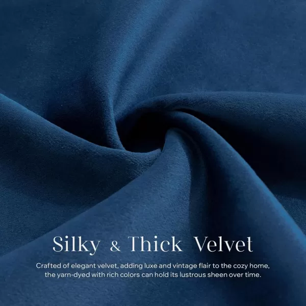 Phantoscope Pack of 2 Velvet Decorative Throw Pillow Covers DoubleSided Tassel Trimmed Design Soft Luxury Velvet Pillows Square Cushion Case for Couch Sofa Bed Brown 18 x 18 inches 45 x 45 cmNavy