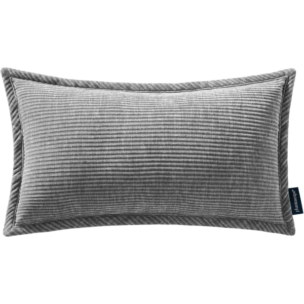 Phantoscope Pack of 2 Corduroy Decorative Pillow Covers Soft Corduroy Velvet Solid Square Cushion Case for Couch Beige 18 x 18 inches 45 x 45 cmLight Gray
