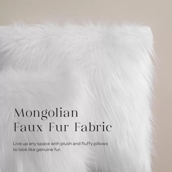 imagePhantoscope Pack of 2 Christmas Faux Fur Throw Pillow Covers Cushion Covers Luxury Soft Decorative Pillowcase Fuzzy Pillow Covers for BedCouch Deep Green 18 x 18 InchesWhite
