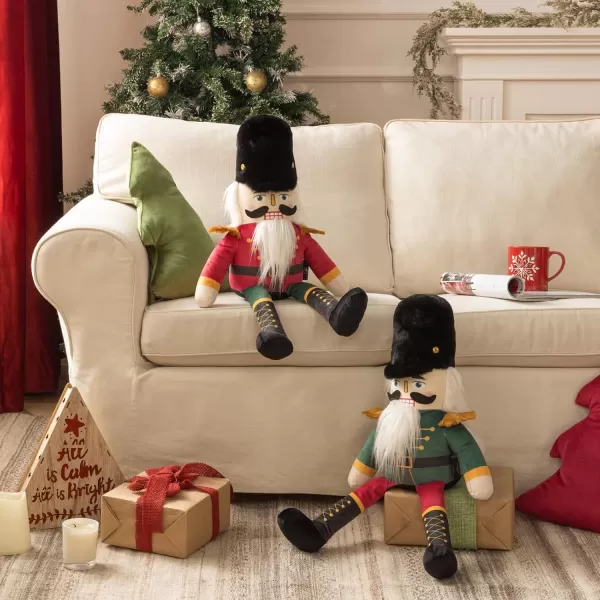 imagePhantoscope Nutcracker Christmas Throw Pillow Handcrafted Velvet Decorations Decor Pillow Family Kids Gift for Indoor Living Room Sofa Couch Green 9 x 24 InchesGreen