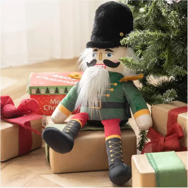 imagePhantoscope Nutcracker Christmas Throw Pillow Handcrafted Velvet Decorations Decor Pillow Family Kids Gift for Indoor Living Room Sofa Couch Green 9 x 24 InchesGreen