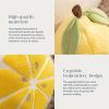 imagePhantoscope Fruit Shaped Pillows Series Happy Easter Carrot Shaped Pillow Fun Home Decor of Fruit Themed Cushion Corduroy Carrot with Leaves Decorative Pillow for Couch Bed Orange 22 x 10 inchesLemon Yellow