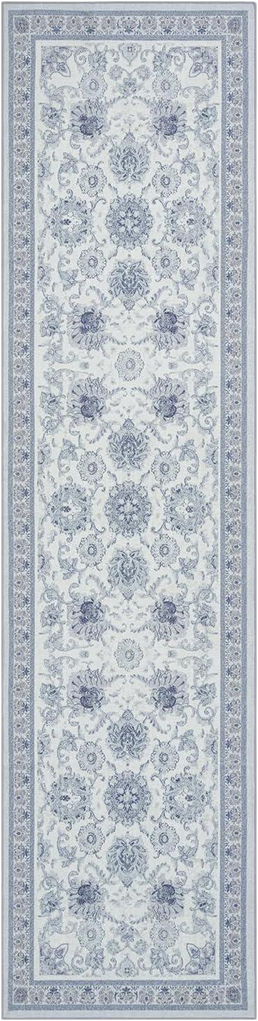 imagePhantoscope Vintage Collection Area Rug 6x9  Washable Rug Boho Rugs NonSlip for Living Room Bedroom Dining Room Dorm Indoor LowPile Carpet Distressed Accent Rug BlueWhiteBlueWhite