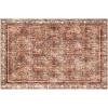 imagePhantoscope Hallway Runner Rug 2x6  Boho Washable NonSlip Kitchen Rug Runner UltraThin Vintage Distressed Accent Throw Rug for Entryway Laundry Bathroom Bedroom BlueGreyBrick RedBlack