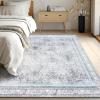 imagePhantoscope Hallway Runner Rug 2x6  Boho Washable NonSlip Kitchen Rug Runner UltraThin Vintage Distressed Accent Throw Rug for Entryway Laundry Bathroom Bedroom BlueGreyBlueGrey