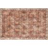 imagePhantoscope Hallway Runner Rug 2x6  Boho Washable NonSlip Kitchen Rug Runner UltraThin Vintage Distressed Accent Throw Rug for Entryway Laundry Bathroom Bedroom BlueGreyBrick RedBlack