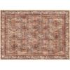 imagePhantoscope Hallway Runner Rug 2x6  Boho Washable NonSlip Kitchen Rug Runner UltraThin Vintage Distressed Accent Throw Rug for Entryway Laundry Bathroom Bedroom BlueGreyBrick RedBlack