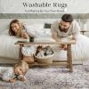 imagePhantoscope Hallway Runner Rug 2x6  Boho Washable NonSlip Kitchen Rug Runner UltraThin Vintage Distressed Accent Throw Rug for Entryway Laundry Bathroom Bedroom BlueGreyLight Brown
